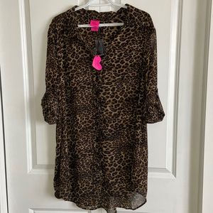 Betsy Johnson x Torrid long button down top